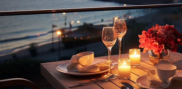 Diner de reve sur le rivage